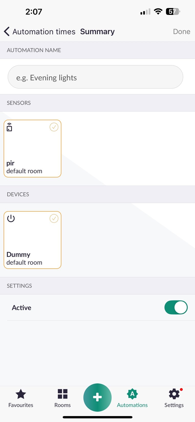 How to Create a Motion-Based Automation in the Lightwave App